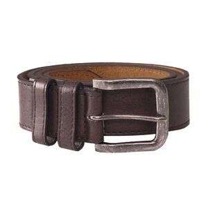 Duke Mens D555 Archie Antique Look Bonded Leather Buckle Waist Belt / Brown